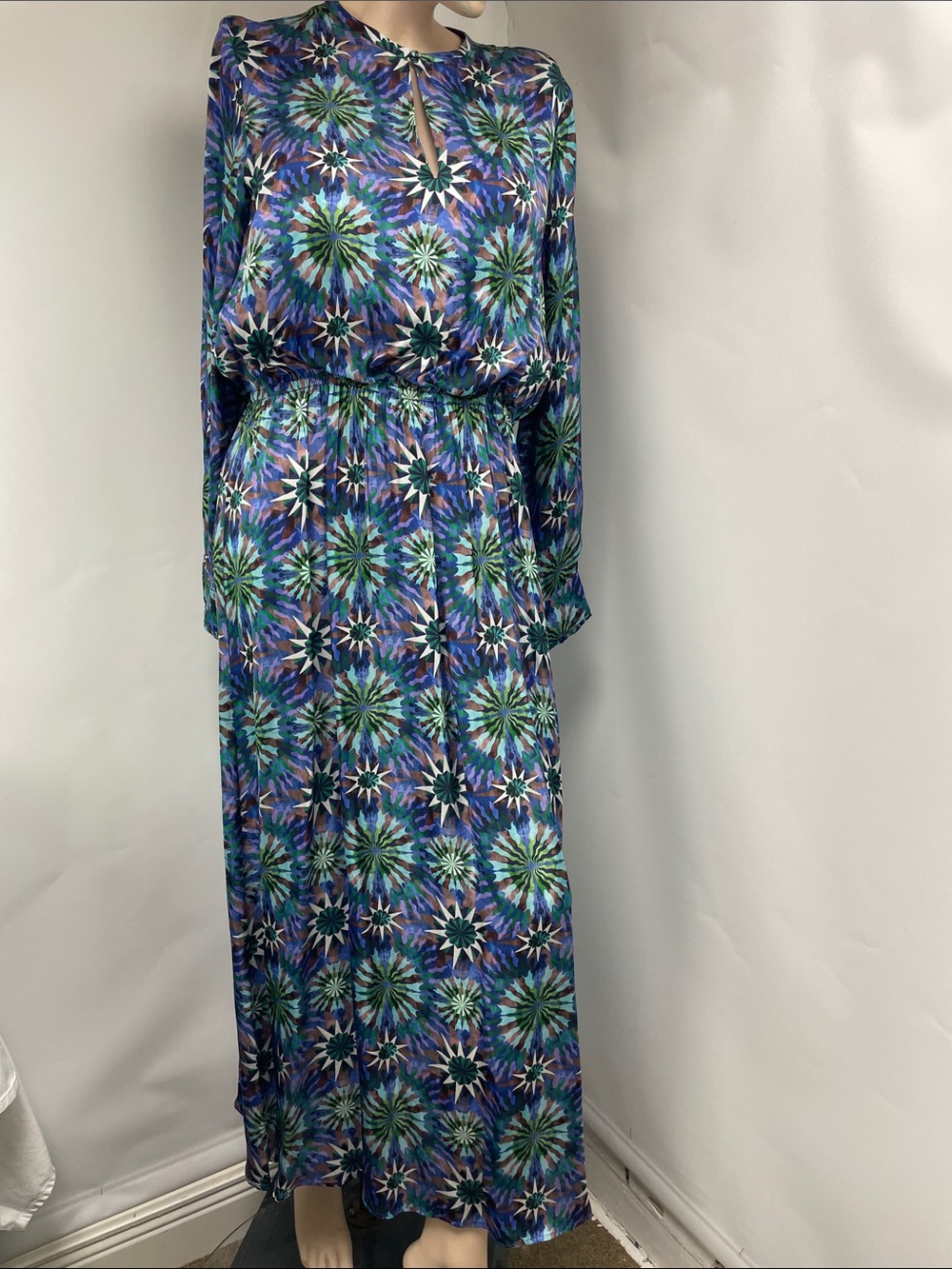 Chufy Printed Long Sleeve Maxi Dress "Layla", Size L